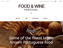 Tablet Screenshot of foodandwineportugal.com